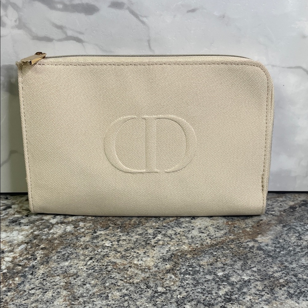 Dior Cream Canvas Pouch